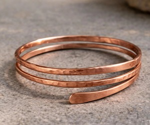 Solid <b>Copper</b> Adjustable Bracelet With Elegant Handmade Texture Traditional Fashion Jewelry For Adults <b>Copper</b> Alloy Cuff Bracelet - Product Image 2