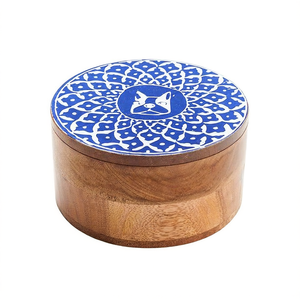 Handmade Wooden Chapati <b>Storage</b> Box with Masala Spice Container Traditional <b>Kitchen</b> Organizer for Roti & Food <b>Storage</b> - Product Image 2