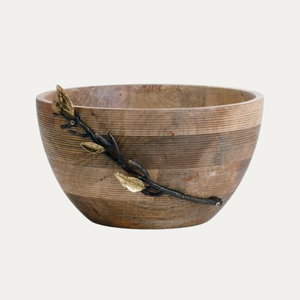 Tazón moderno de madera negra impresa para ensalada o sopa, tazón decorativo vintage para restaurante y hotel, tazones para uso doméstico con cuchara para servir - Product Image 2