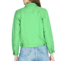 Veste en jean tricotée pour femme, mode automne/hiver, coupe classique, décontractée, coupe-vent, personnalisable, fermeture à boutons recouverts, poches, 100% coton