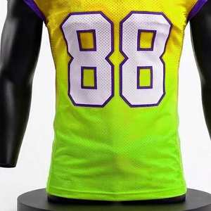 Jersey de Fútbol Americano Personalizado de Alta Calidad, Estilo Moderno, Manga Corta, Impreso, Hecho de Poliéster, Corte Regular, Panel Liso, para Práctica - Product Image 6