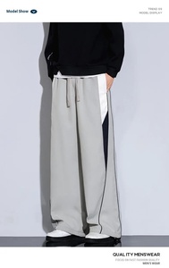 กางเกงวอร์มผู้ชายไซส์ใหญ่ เอวกลาง ทรงตรง ผ้าวอร์สเตด ยืดหยุ่นได้ เหมาะสำหรับออกกำลังกาย เล่นกีฬา หรือใส่ลำลอง - Product Image 2