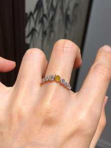 Anillo de Eternidad Completo Romántico con Moissanita Amarilla en Corte Pera y Redondo, Plata 925 Original, Estilo Único y Exclusivo, Joyería Sorpresa - Product Image 6