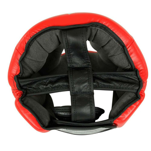 Casque de boxe en cuir PU, casque de protection sportif pour adultes unisexe rouge noir, casques de protection sportifs - Product Image 5