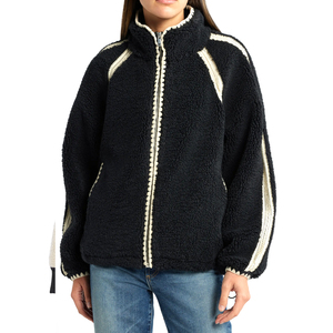 Veste en polaire sherpa pour femme, fermeture éclair intégrale, manteau d'hiver chaud, veste décontractée pour l'extérieur, logo personnalisé, vente en gros OEM - Product Image 1