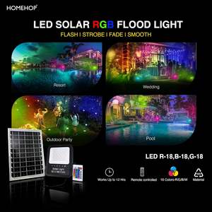 Lampe solaire Homehop pour extérieur, projecteur LED 40 watts, sans fil, automatique, avec télécommande pour la maison, le jardin et les allées - Product Image 6