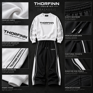 ชุดเซ็ทลำลอง Thorfinn Unisex 2 ชิ้น เสื้อคอกลม กางเกงจ็อกเกอร์มีเชือกผูก ลายพิมพ์ตัวอักษร ราคาขายส่ง รับสั่งทำ - Product Image 5