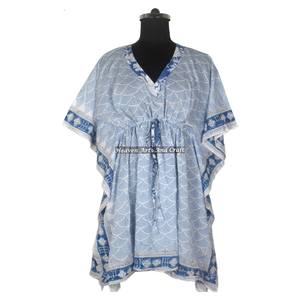2026 New Made <b>Sweet</b> Style Moroccan Dress Short Kaftan for Sale Wholesale Hand Block Print From India Best Price Anokhi Caftan - Product Image 3
