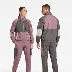 Ready to Ship <b>Polyester</b> <b>Tracksuit</b> Set Elastic Waist Zipper Pockets Custom Logo for Women's Fitness Training Apparel - Product Image 6