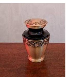 Luxury Copper Pet Cremation Urn with Paw Print Design <b>Memorial</b> <b>Keepsake</b> for Dogs Teardrop Shape Decorative Ash Container - Product Image 1