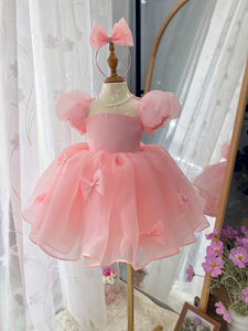 Vestido de Gasa Suave al por Mayor para Niñas de 1 a 14 Años, Estilo Princesa Casual con Capas Flotantes, Halter, Opciones de Color, ODM - Product Image 5