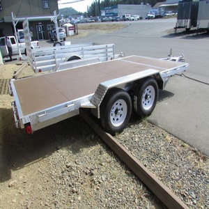 Remorque utilitaire à plateau plat professionnelle, robuste, pour le transport d'équipements, de matériaux de construction et de matériel de jardinage - Product Image 2