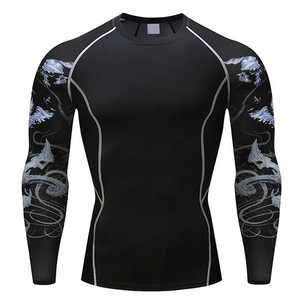 Camiseta de Compresión de Manga Larga para Hombre, de Alta Calidad, Secado Rápido, Cómoda, OEM, Personalizable, para Fitness, BJJ, MMA, Spandex/Poliéster BRODA - Product Image 1