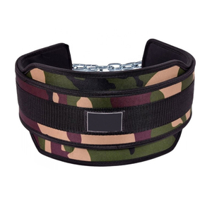 Fitness Gym <b>Safety</b> Custom Printed Neoprene Buckle Dip Belt Steel <b>Chain</b> Weightlifting Training Back Support Compression Gym - Product Image 5