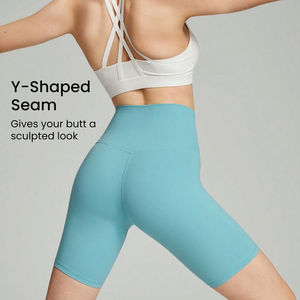 Pantalon de yoga pour femme, style urbain, très tendance, en polyester/élasthanne, uni, coupe ajustée, taille mi-haute, tricoté, respirant, séchage rapide - Product Image 2