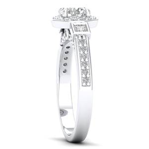 Anillos de compromiso REYES Solitaire de plata de ley 925 con corte redondo de 0,87 quilates y moissanita para mujer, regalo de aniversario, joyería fina - Product Image 3