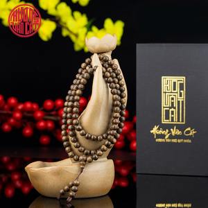 Pulsera Premium de 108 cuentas de 6 mm de Agarwood Malayo Semihundible – Mala de Oración de Oud Natural Malayo con Alto Contenido de Resina - Product Image 1