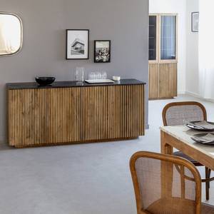 Aparador de 4 puertas Vandana Sereno Arion en madera de mango y mármol - Product Image 3
