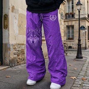 Pantalon baggy en nylon, coupe décontractée confortable, bas de tenue athlétique avec tissu en nylon respirant et pratique pour le quotidien - Product Image 1
