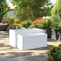 Ensemble de jardinières en béton GRC écologiques, traditionnelles et modernes, pour extérieur, balcon, sol, décoration de la maison, vente chaude