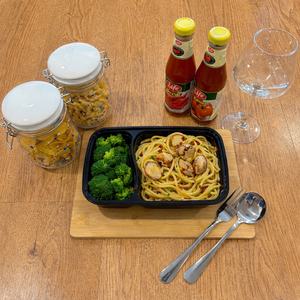 Conteneur alimentaire jetable en PP de qualité alimentaire, écologique, à 3 compartiments, rectangulaire, avec couvercle, compatible micro-ondes, sans BPA, compostable - Product Image 2