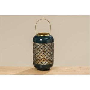 Luxury Gold Metal Mesh Candle Lantern Vintage Hollow Hanging Iron Pillar Candle Holder Centerpiece Wedding Table Home Decorative - Product Image 1