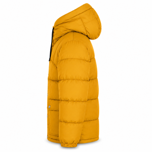 Blouson matelassé à capuche couleur personnalisée, en polyester, isolation thermique, fermeture à pression, poches utilitaires, designs streetwear hiver - Product Image 2