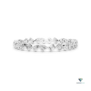 10.29 TCW Multi-Shape Lab Grown Diamond Bracelet in 14K <b>Solid</b> <b>Gold</b>, Round Heart Emerald Pear Marquise Link Bracelet, 6.5 Inch - Product Image 2