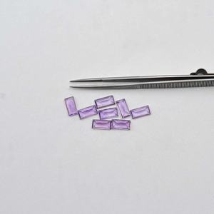 3x6mm Naturel Brésil Améthyste Baguette Princesse Coupe Loose Gemstone Haute Qualité Faceted Amethyst Jewelry From India Manufacturer - Product Image 1