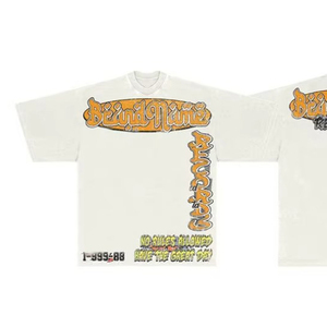 Conjunto de Verano para Hombre de 2 Piezas: Camiseta y Pantalones Cortos de Algodón 100% con Estampado Digital Personalizado, Efecto Desgastado y Lavado Ácido - Product Image 3