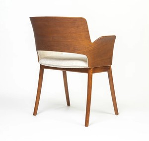 Ensemble de salle à manger en bois de style mid-century modern, 6 pièces, chaises à dossier rembourré, table rectangulaire, meubles pour la maison - Product Image 2