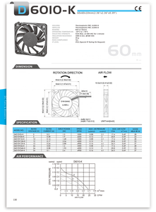Ventilador Axial Pequeño de Plástico SYMBANG D6010-K 12V 60mm DC 60x60x10mm para Uso Industrial - Product Image 6