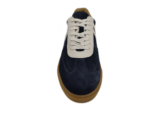 Chaussures habillées en daim pour hommes à bout rond et lacets, bleu marine, respirantes, semelle intermédiaire en EVA, semelle extérieure en caoutchouc, toutes saisons - Product Image 5