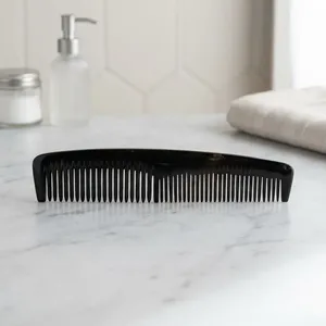 Peigne de luxe fait main en corne de buffle, écologique, naturel, antistatique, démêlant, moderne, professionnel pour salon - Product Image 2