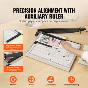 Taglierina a Ghigliottina Professionale da 18 Pollici, Capacità 15 Fogli con Barriera di Protezione/Lama per Formati A3 e A4 - Product Image 2