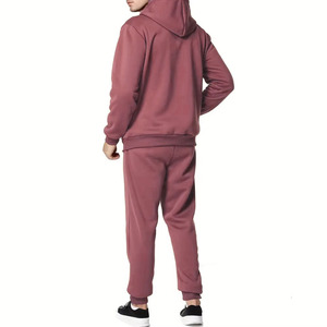 Sudadera con Capucha para Hombre, Gris, Sólida, Ecológica, Transpirable, 100% Algodón, Felpa, 300g, Cintura Elástica, Manga Larga, Informal - Product Image 2