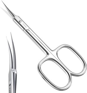 Tijeras para Cutículas de Primera Calidad, Multiusos, de Acero Inoxidable con Hojas Curvas - Tijeras de Manicura para Uñas, Cejas y Pestañas - Product Image 3
