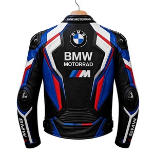 Men's Custom Super MotoCP Track Cowhide <b>Racing</b> <b>Jacket</b>/Chaqueta Leather Motorbike CE Level 2 Protection Made To Measure Approved - Product Image 3