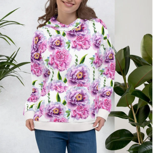 <span class=keywords><strong>Felpa</strong></span> con Cappuccio <span class=keywords><strong>da</strong></span> <span class=keywords><strong>Donna</strong></span> in Tessuto Terry con Stampa Floreale, Traspirante e ad Asciugatura Rapida, in Poliestere/Cotone, Casual Streetwear - Product Image 1