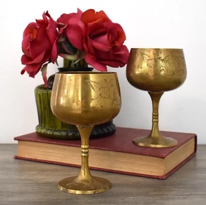 Laiton Plaqué Argent Verres À Vin - Product Image 4