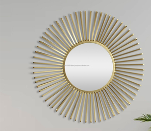 <b>Moroccan</b> Custom Handmade Design Decorative <b>Mirror</b> Metal Frame Handcrafted Wall <b>Mirror</b> Wholesale Manufacturer Gold Color <b>Mirror</b> - Product Image 4