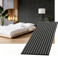 Panneau acoustique en bois à lattes, placage MDF, panneau mural insonorisant en fibre pour la décoration intérieure de la maison, du bureau, du studio