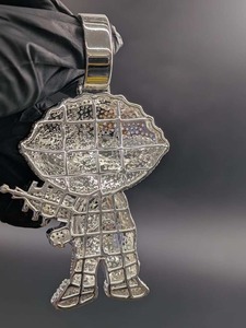 Colgante Unisex de Plata 925 con Diamantes, Diseño Moderno, Joyería Elegante y de Lujo, Accesorio de Moda, Regalo para Mujeres y Hombres, en Oferta - Product Image 2