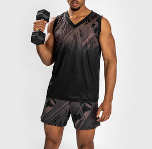 Vêtements de sport pour hommes en gros, débardeur de fitness sans manches, coton respirant, séchage rapide, impression de logo personnalisée, service OEM - Product Image 1