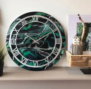Creative Luxury Modern Design Quartz Analog Resin Round Wall <b>Clock</b> with Roman Numerals for Living Room Bedroom Decor - Product Image 1