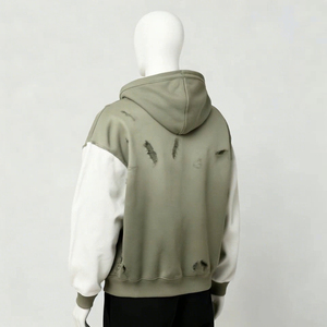 Sudaderas con Capucha Personalizadas con Lavado Ácido, 100% Algodón, Bordadas, de Alta Calidad, Manga Larga, Talla Grande, Color Negro - Product Image 3