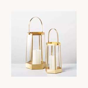 Stylish New Design Metal <b>Lantern</b> With Glass Panels Customized <b>Candle</b> <b>Holder</b> For Home Garden Decoration - Product Image 2