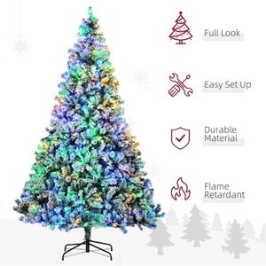 Albero di Natale di 2,7 metri con Luci, Decorazione Festiva per Celebrazioni Natalizie - Product Image 1