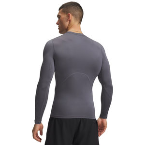 Motion Seam Mens <b>Long</b> <b>Sleeve</b> <b>Compression</b> <b>Shirts</b> O Neck Quick Dry Polyester Raglan Body Fit Training Baselayer Custom OEM Factory - Product Image 2