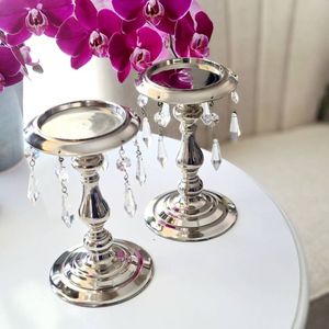 Silver Aluminium Pillar <b>Candle</b> Holder Handmade Customized Metal <b>Candle</b> Stand For Home & Event Decoration <b>Wedding</b> Centerpieces - Product Image 4